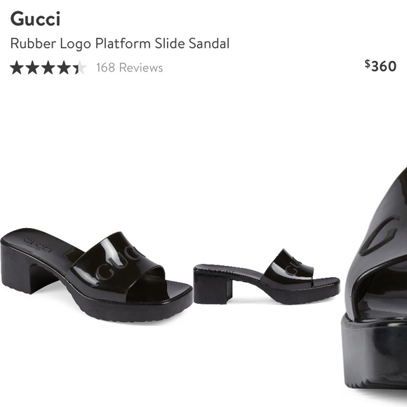 *Brand New* GUCCI Rubber Logo Platform Slide Sandal size 11 - Picture 8 of 8